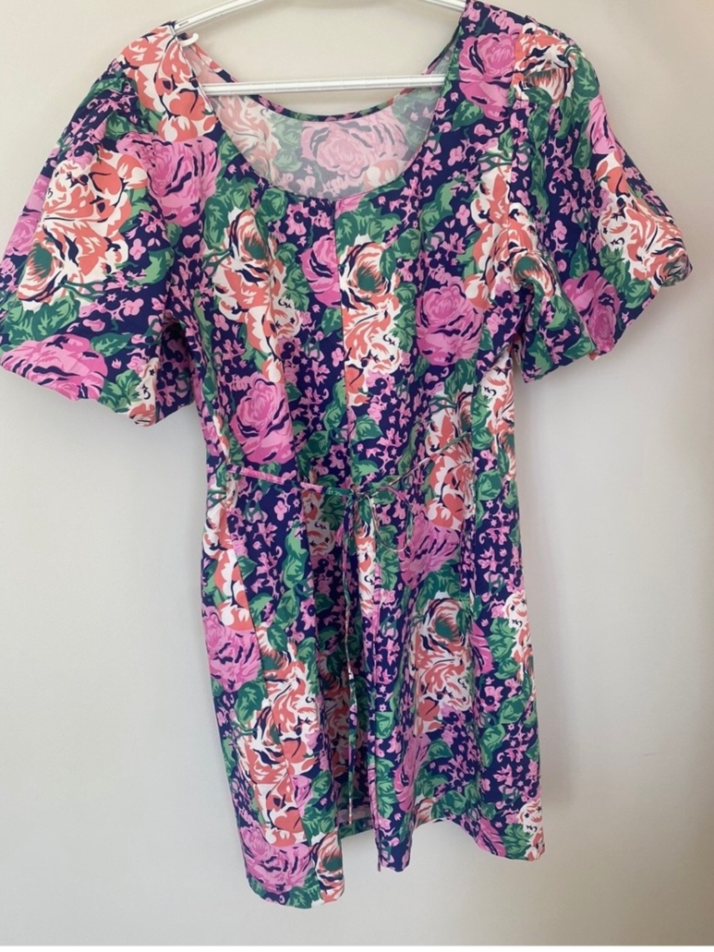 Melloday Puff Sleeve Floral Summer Mini Dress Size L